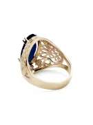 14K Yellow gold Sapphire Ring Vintage style vrc074y